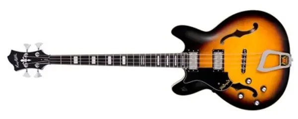 Hagstrom Viking TSB Lefthand Semiakustik E-Bassgitarre