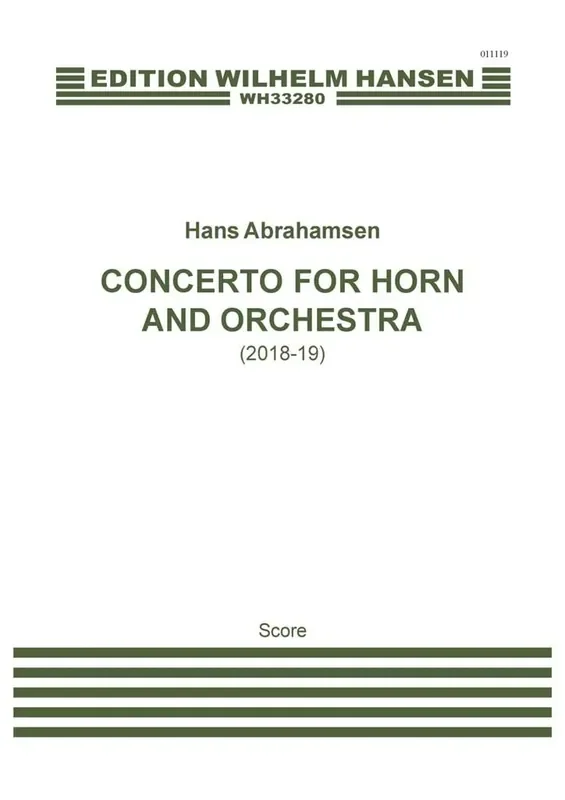 Hans Abrahamsen Concerto for Horn and Orchestra Orchester