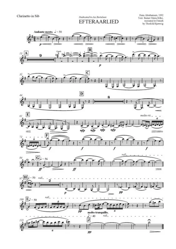 Hans Abrahamsen Efteraarslied / Herbstlied Kammerensemble