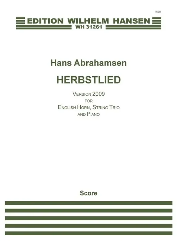 Hans Abrahamsen Herbstlied – Version 2009 Kammerensemble