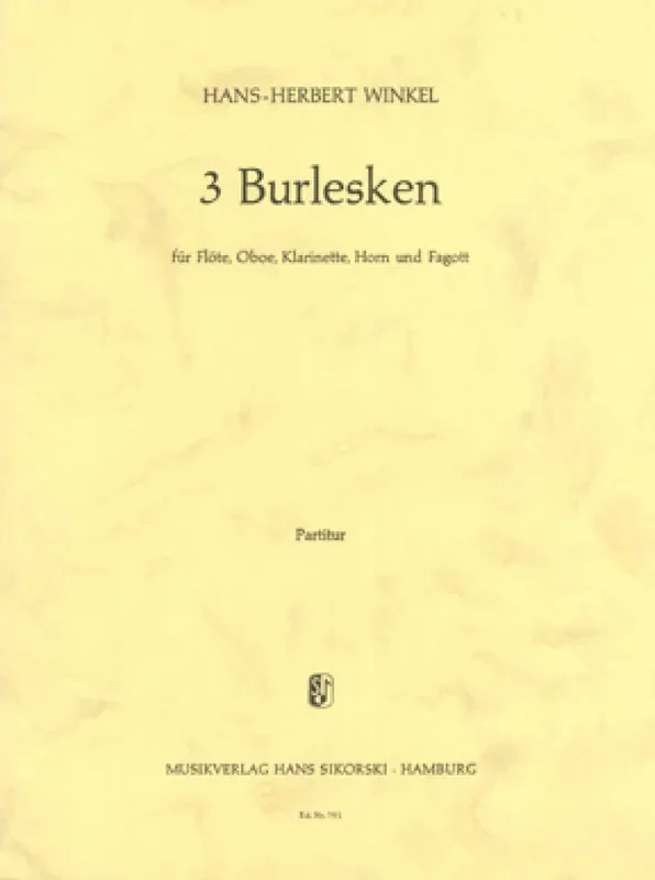 Hans-Herbert Winkel 3 Burlesken Bläserensemble