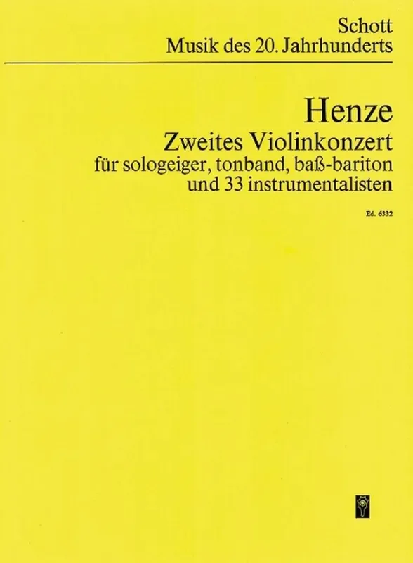 Hans Werner Henze 2. Violinkonzert Kammerensemble