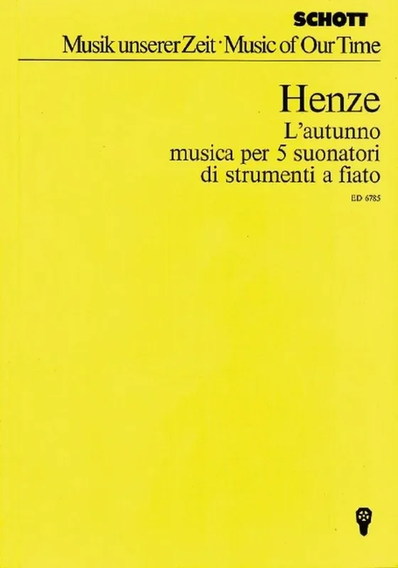 Hans Werner Henze L‘autunno Bläserensemble