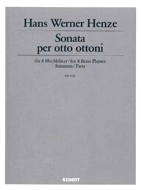 Hans Werner Henze Sonata per otto ottoni Blechbläser Ensemble