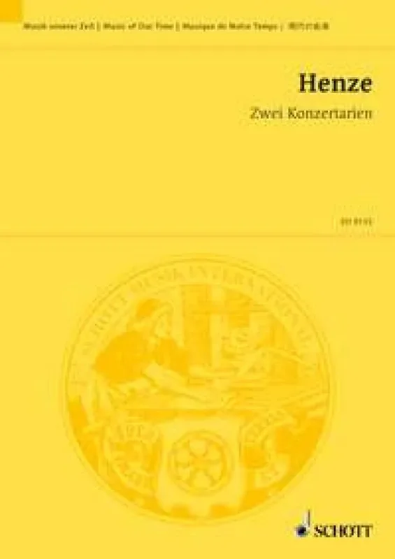 Hans Werner Henze Two Concert Arias Orchester mit Gesang