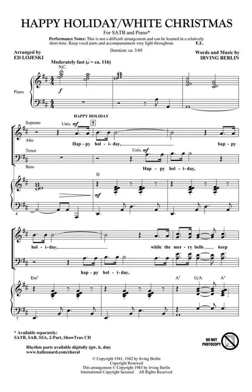 Happy Holiday/White Christmas