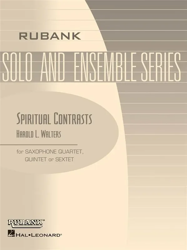 Harold L. Walters Spiritual Contrasts Saxophon Ensemble