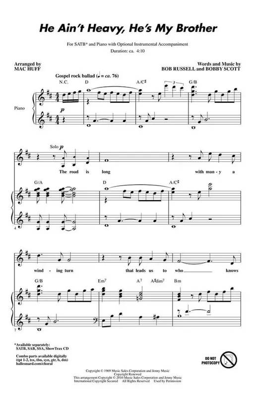 He Ain‘t Heavy…He‘s My Brother