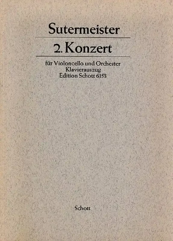 Heinrich Sutermeister Cello Concerto No. 2 Orchester mit Solo