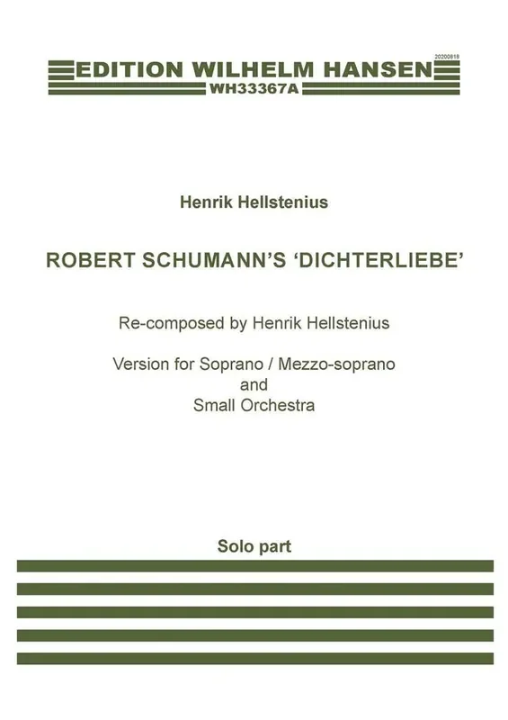 Henrik Hellstenius Dichterliebe (2020) Orchester mit Solo