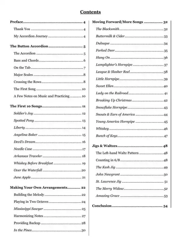 How to Play the Button Accordion & Song Book