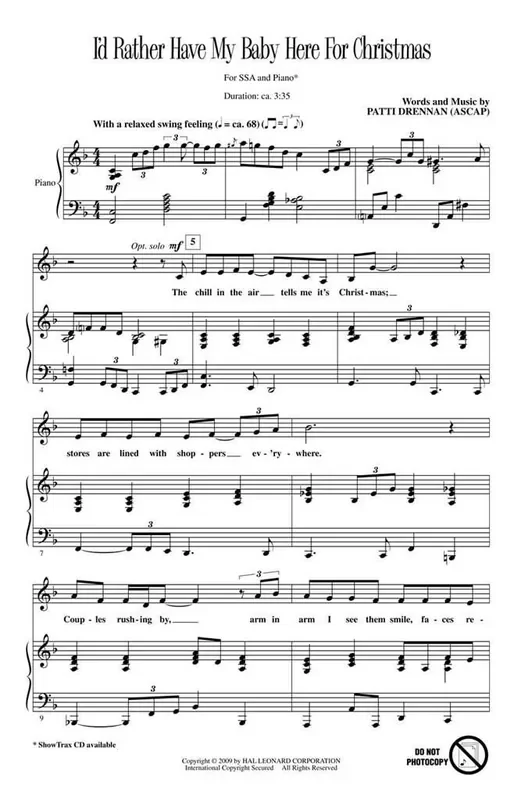 I‘d Rather Have My Baby Here for Christmas