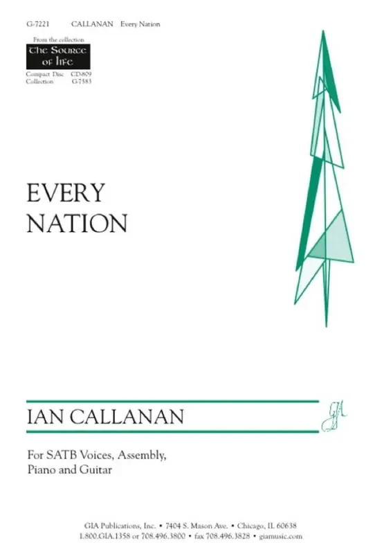 Ian Callanan Every Nation – Guitar part Gemischter Chor mit Begleitung