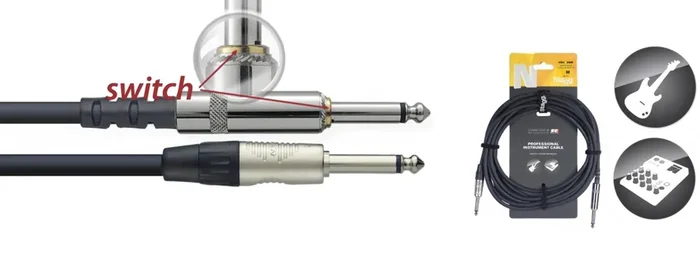 Instrumentenkabel Mute Switch 6.0m Stagg NGC6SW