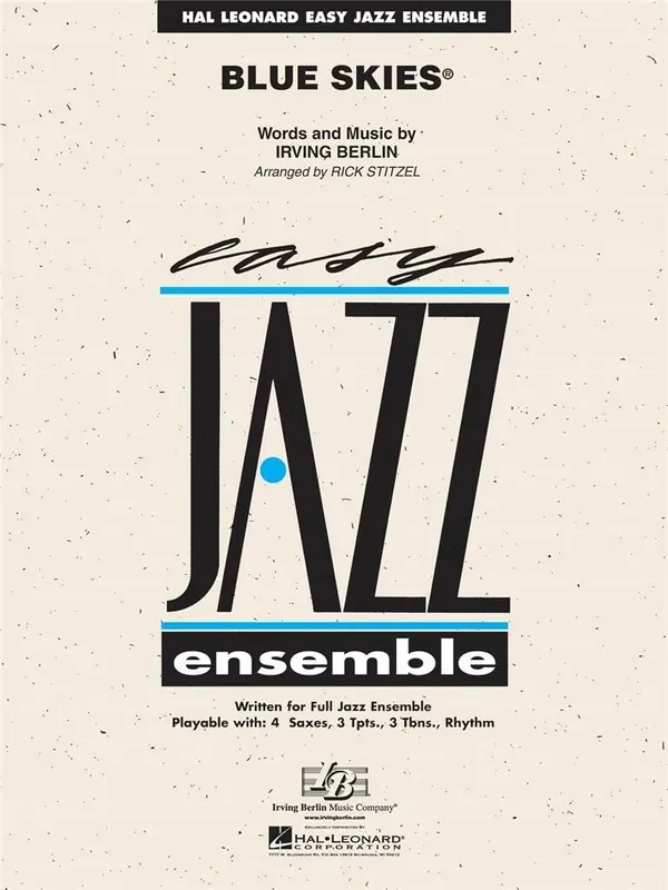 Irving Berlin Blue Skies (Arr. Rick Stitzel) Jazz Ensemble