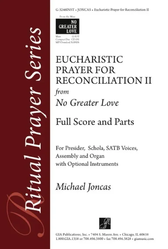 J. Michael Joncas Eucharistic Prayer for Reconciliation II Gemischter Chor mit Begleitung