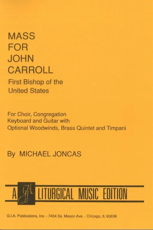 J. Michael Joncas Mass for John Carroll – Instrument parts Gemischter Chor mit Begleitung
