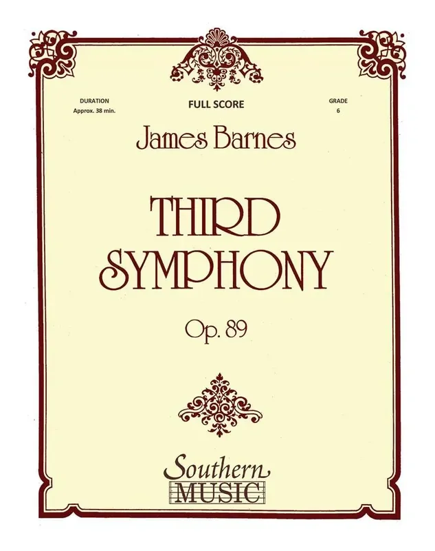 James Barnes Third Symphony op 89 Blasorchester