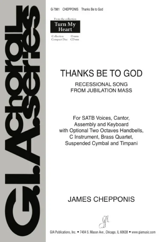 James Chepponis Thanks Be to God Gemischter Chor mit Klavier/Orgel