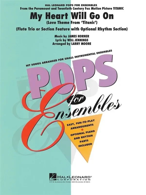 James Horner My Heart Will Go On (Arr. Larry Moore) Flöte Ensemble