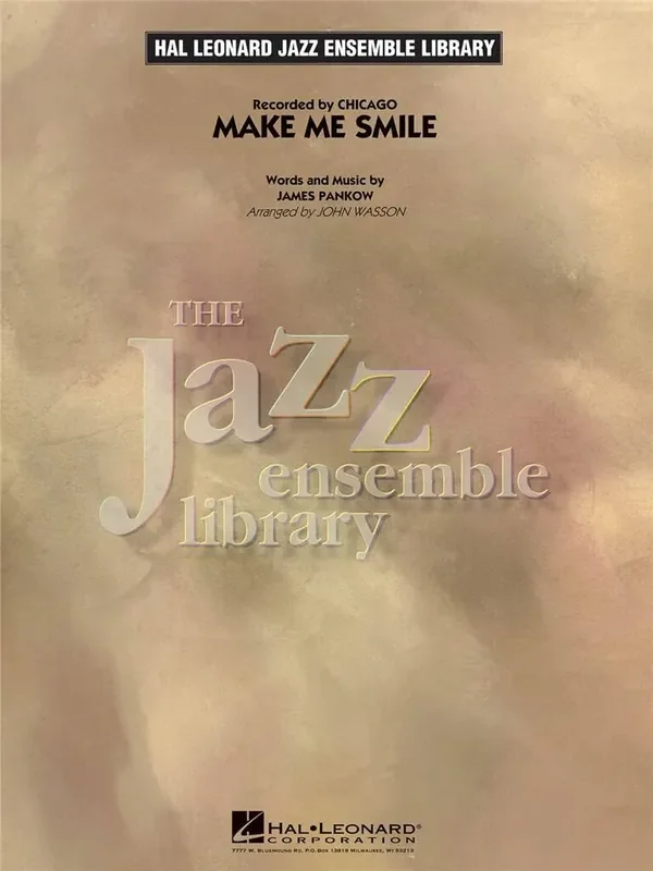 James Pankow Make Me Smile (Arr. John Wasson) Jazz Ensemble