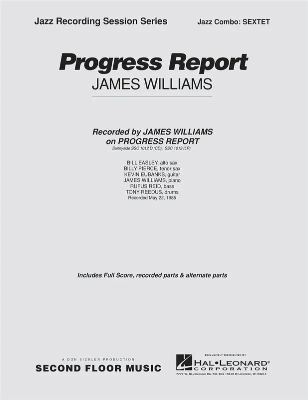 James Williams Progress Report Jazz Ensemble