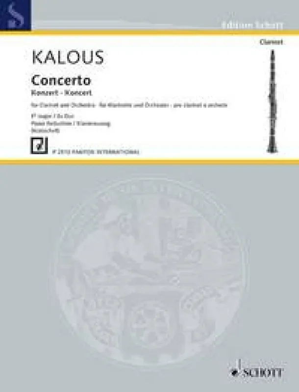 Jan Kalous Klarinetten-Konzert Es-Dur Orchester mit Solo
