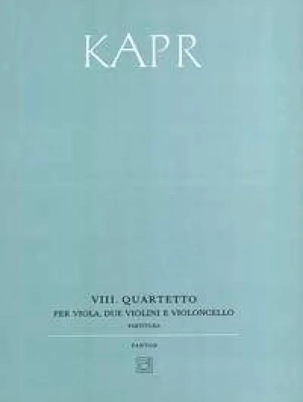 Jan Kapr String Quartet No. 8 Streichquartett