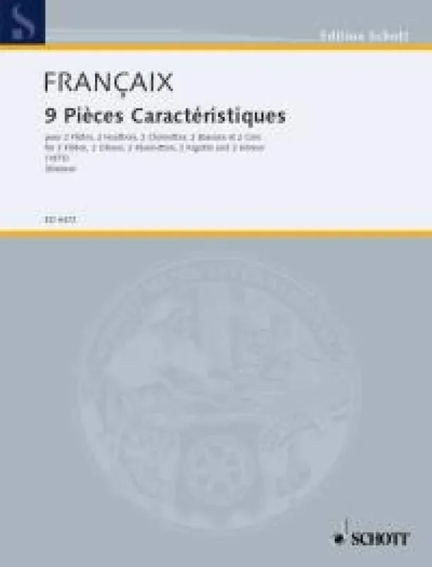 Jean Françaix 9 Characteristic Pieces Bläserensemble