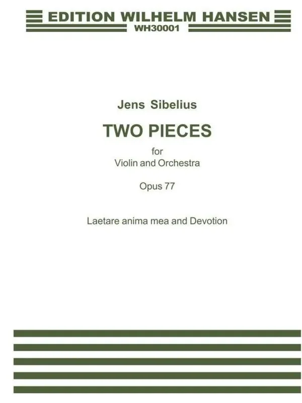 Jean Sibelius Two Pieces For Violin And Orchestra Orchester mit Solo