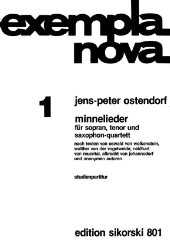 Jens-Peter Ostendorf Minnelieder Kammerensemble