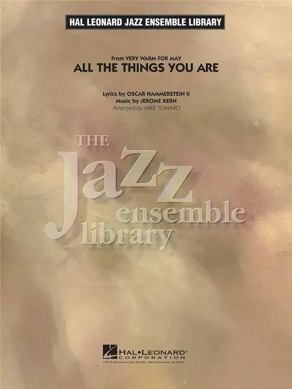 Jerome Kern All the Things You Are (Arr. Mike Tomaro) Jazz Ensemble