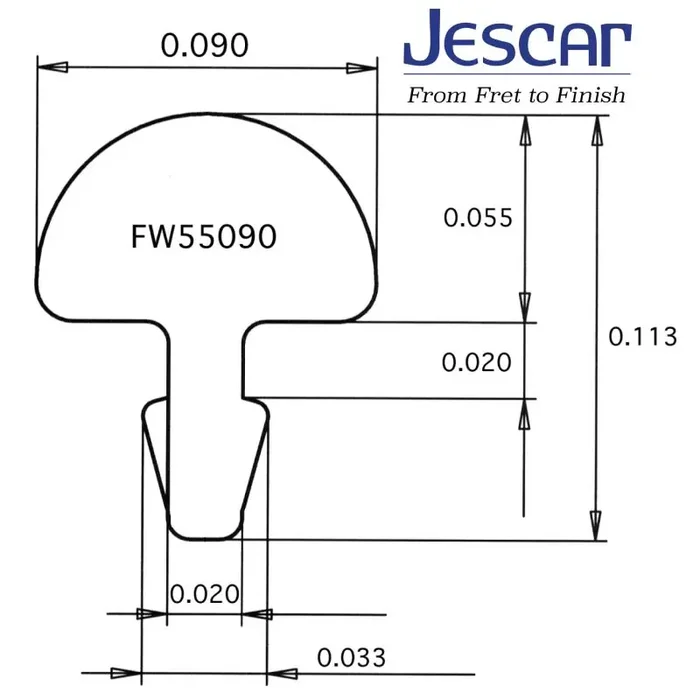 Jescar 55090 Fret Wire 2,28×1,40 Ring