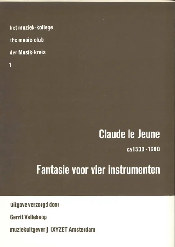 Jeune Fantasie 4Instr. Muziekkollege 1 Kammerensemble