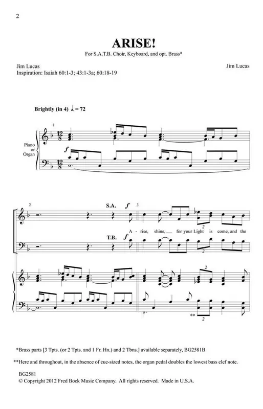 Jim Lucas Arise! Gemischter Chor mit Ensemble