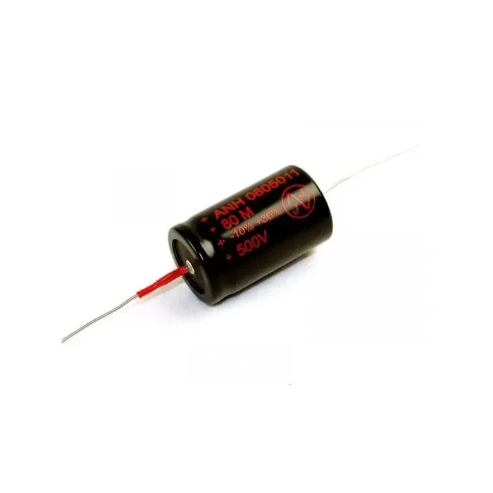 JJ Capacitor 80 uF / 500 V axial