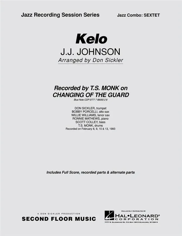 JJ Johnson Kelo (Arr. Don Sickler) Jazz Ensemble