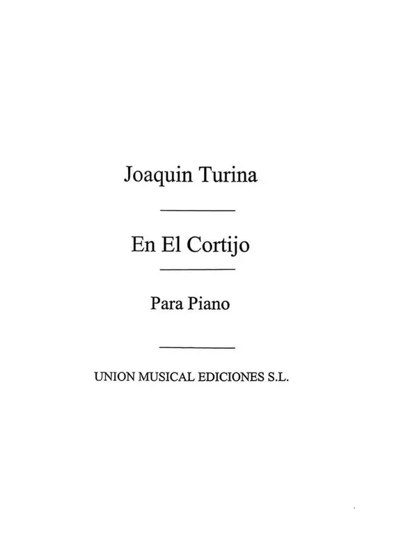Joaquín Turina En El Cortijo Impresiones Andaluzas, Op.92 Klavier Solo
