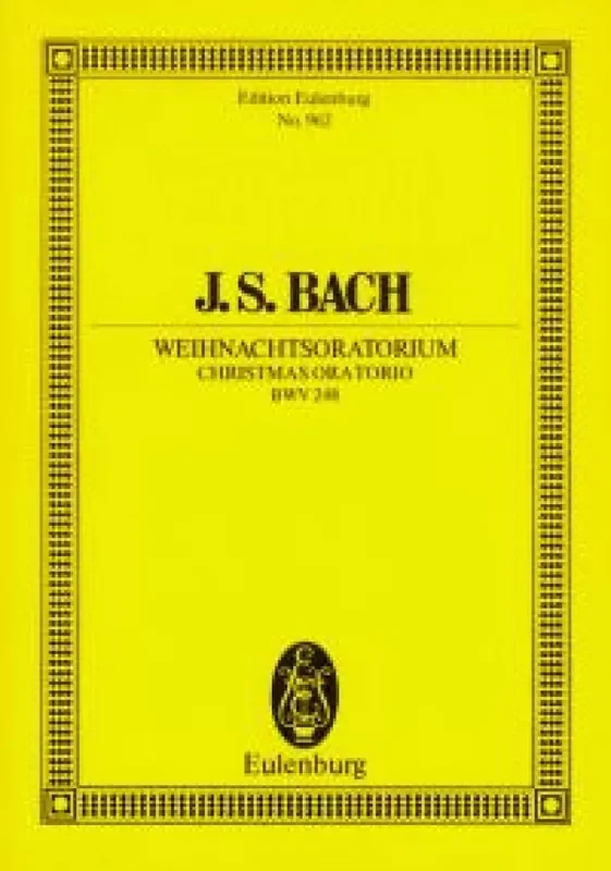 Johann Sebastian Bach Christmas Oratorio Study Score Orchester