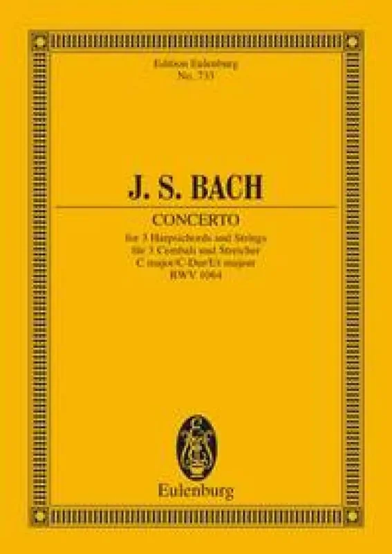 Johann Sebastian Bach Harpsichord Concerto In C Major BWV 1064 Orchester