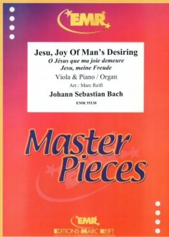 Johann Sebastian Bach Jesu, Joy Of Man‘s Desiring (Arr. Marc Reift) Viola mit Begleitung
