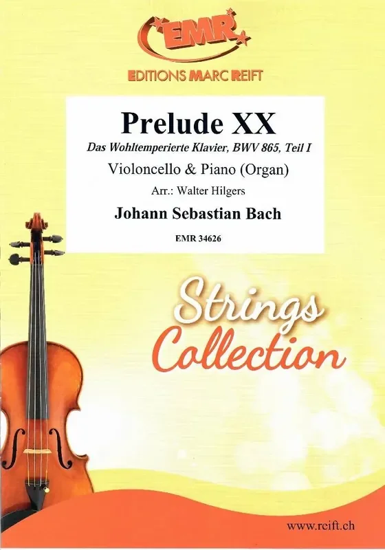 Johann Sebastian Bach Prelude XX (Arr. Walter Hilgers) Cello mit Begleitung