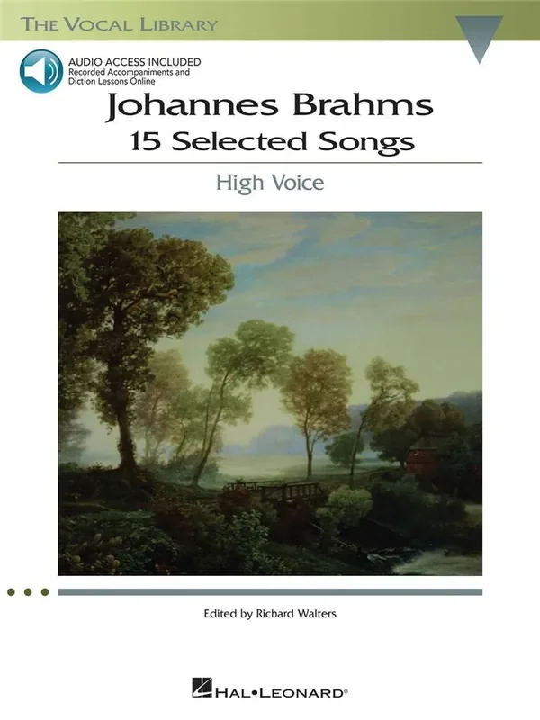 Johannes Brahms 15 Selected Songs Gesang mit Klavier