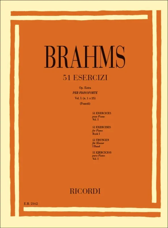 Johannes Brahms 51 Esercizi Op. Extra Klavier Solo