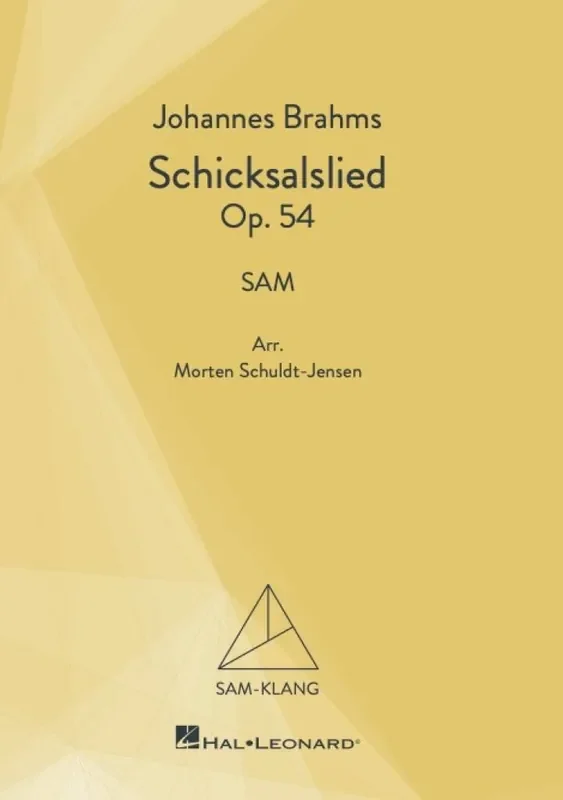 Johannes Brahms Schicksalslied (Arr. Morten Schuldt-Jensen) Gemischter Chor mit Klavier/Orgel