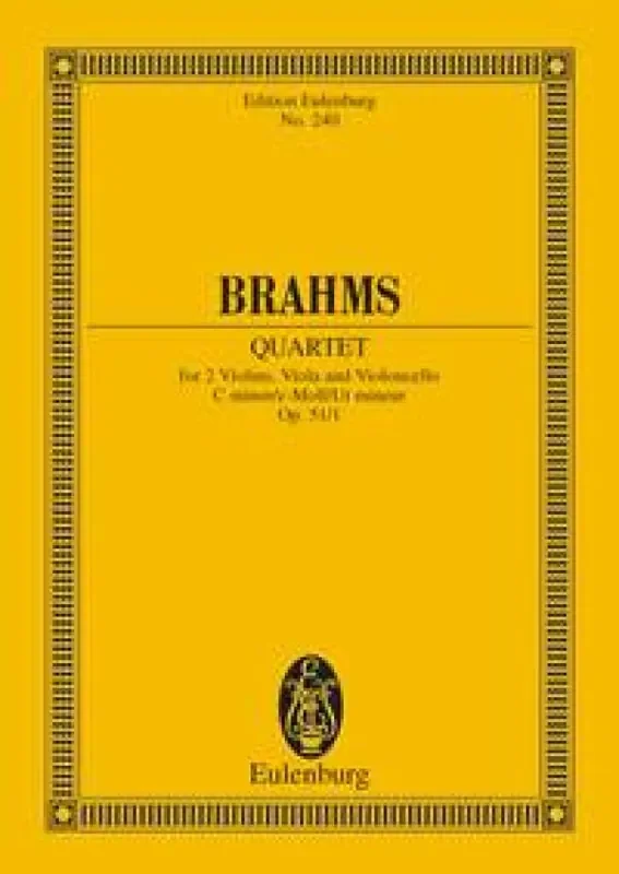 Johannes Brahms String Quartet In C Minor Op. 51 No. 1 Streichquartett