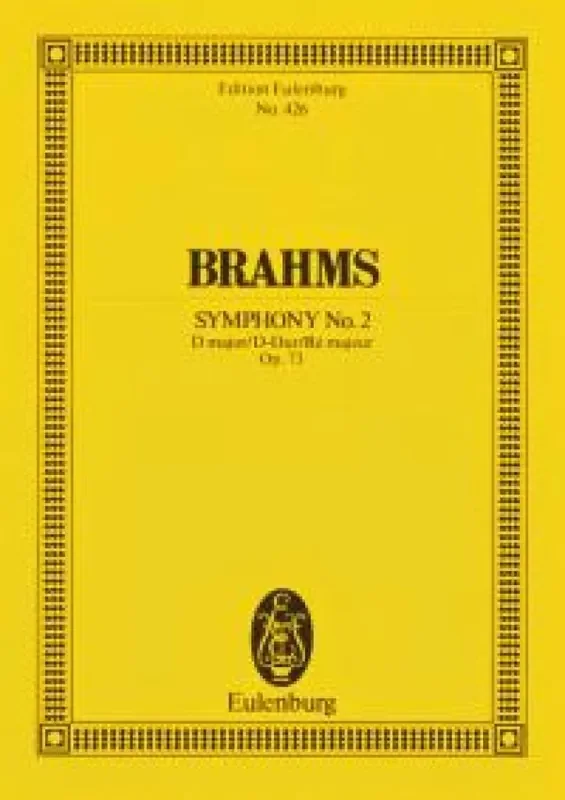 Johannes Brahms Symphony No.2 In D Op.73 Orchester