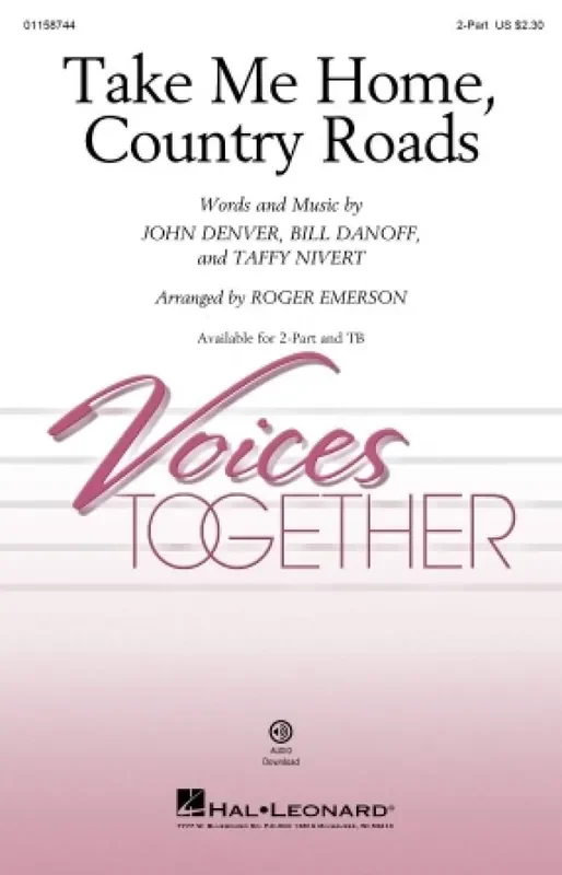 John Denver Take Me Home, Country Roads Gemischter Chor mit Begleitung