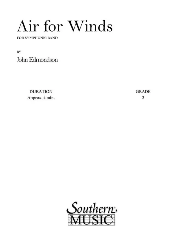 John Edmondson Air For Winds Blasorchester