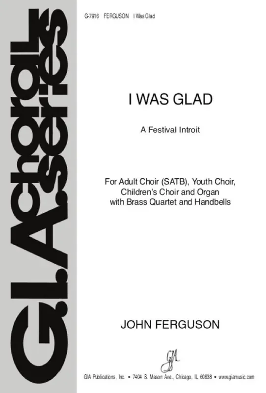 John Ferguson I Was Glad Gemischter Chor mit Ensemble